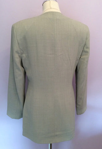 Jacques Vert Light Green Wool Blend Skirt Suit Size 12 - Whispers Dress Agency - Womens Suits & Tailoring - 3