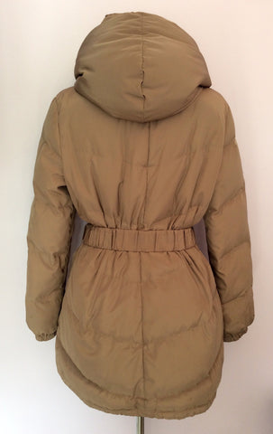 Phase Eight Brown Padded Belted Jacket With Hood Size 12 - Whispers Dress Agency - Womens Coats & Jackets - 3