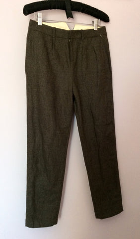 BRAND NEW ALL SAINTS BROWN LOUVRE CROP TROUSERS SIZE 6 - Whispers Dress Agency - Sold - 1