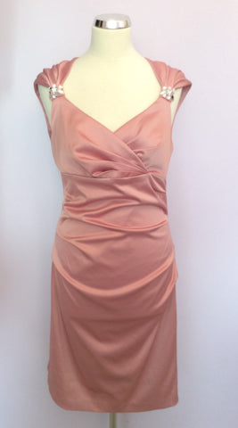 Suzi Chin For Maggy Boutique Pink Wiggle Dress Size 12 - Whispers Dress Agency - Womens Dresses - 1