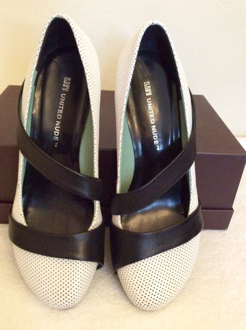 United Nude Black & White Leather Heels Size 4/37 - Whispers Dress Agency - Sold - 4