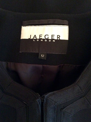 Jaeger Black Wool Box Jacket Size 12 - Whispers Dress Agency - Womens Coats & Jackets - 5