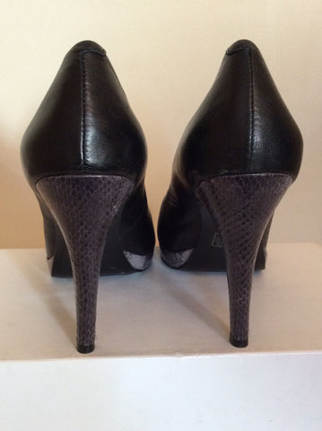 Nine West Black & Grey Snakeskin Heels Size 6/39 - Whispers Dress Agency - Womens Heels - 4