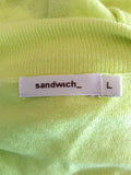 Sandwich Bright Lime Fine Knit Top & Cardigan Size L - Whispers Dress Agency - Sold - 5