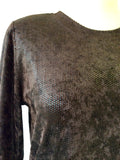 BETTY BARCLAY BROWN SPARKLE LONG SLEEVE TOP SIZE M - Whispers Dress Agency - Womens Tops - 2