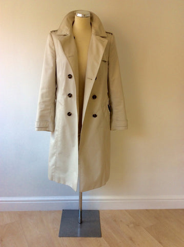 JAEGER NATURAL/ BEIGE CLASSIC BELTED MAC TRENCH COAT SIZE 12 - Whispers Dress Agency - Sold - 6