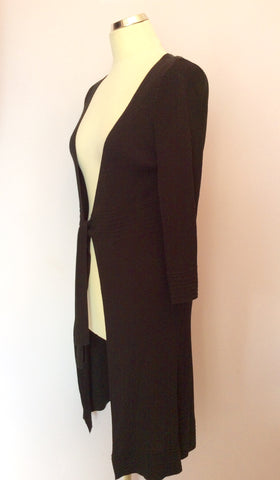 Monsoon Black Long Tie Front Cardigan Size 12 - Whispers Dress Agency - Sold - 2