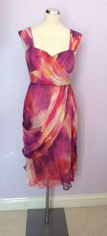Brand New Per Una Pink & Purples Silk Dress Size 14 - Whispers Dress Agency - Sold - 1