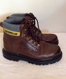 Caterpillar Dark Brown Leather Boots Size 8/42 - Whispers Dress Agency - Sold - 2