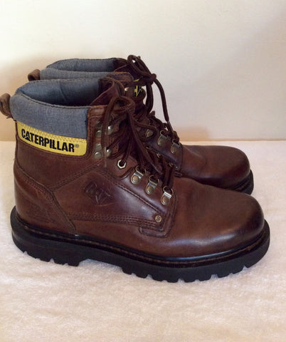 Caterpillar Dark Brown Leather Boots Size 8/42 - Whispers Dress Agency - Sold - 2
