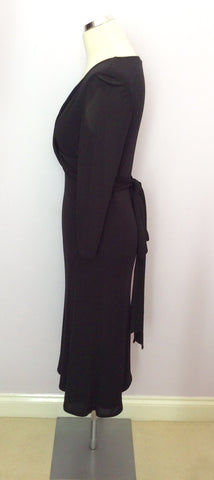 Coast Black V Neckline 3/4 Sleeve Dress Size 12 - Whispers Dress Agency - Womens Dresses - 3