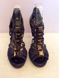 Carvela Purple Suede Strappy Jewel Trim Heels Size 5/38 - Whispers Dress Agency - Womens Heels - 2