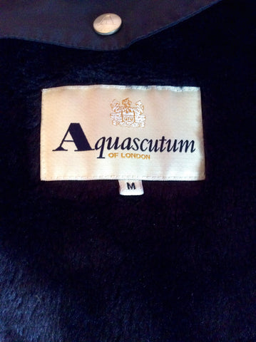 Aquascutum Dark Blue Detachable Hood & Lining Jacket Size M - Whispers Dress Agency - Sold - 5