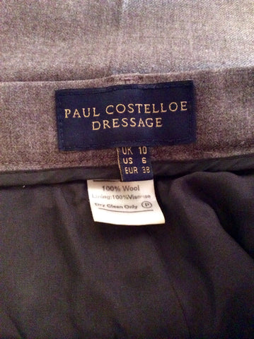PAUL COSTELLOE GREY WOOL FORMAL TROUSERS SIZE 8/10 - Whispers Dress Agency - Womens Trousers - 3