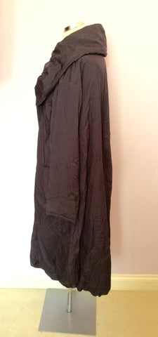 Japanese Designer Yacco Maricard Charcoal/Black Mac/Coat One Size - Whispers Dress Agency - Sold - 3
