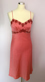 Laurel Pink Beaded Trim Linen Blend Dress & Jacket Suit Size 8 - Whispers Dress Agency - Womens Special Occasion - 3
