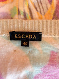 Escada Multi Coloured Print Silk Blend Cardigan Size 40 UK 12 - Whispers Dress Agency - Sold - 4