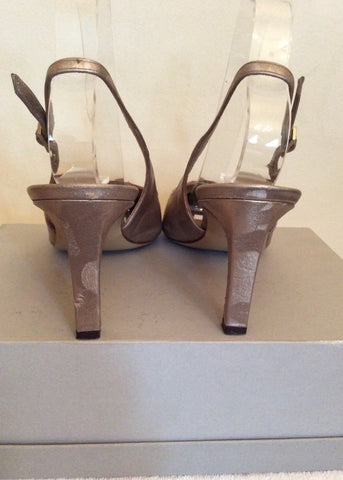 Renata Pale Gold Leather Slingback Heels Size 6/39 - Whispers Dress Agency - Womens Heels - 4