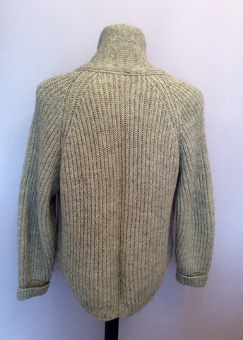 Black Sheep Oatmeal Pure Natural Oiled Wool Cardigan Size L - Whispers Dress Agency - Sold - 2