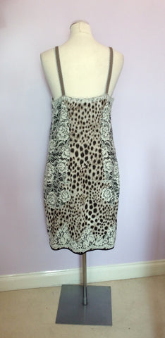 Brand New Marccain Leopard Print Wool Blend Dress Size N5 UK 14/16 - Whispers Dress Agency - Sold - 3