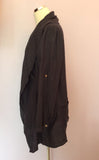 Miss Sugar Dark Grey Linen Jacket Size XL - Whispers Dress Agency - Womens Coats & Jackets - 3