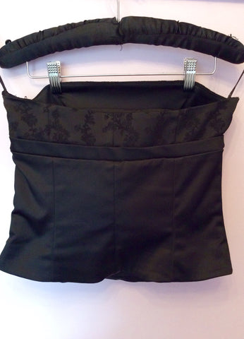 Coast Black Satin Bustier Top Size 10 - Whispers Dress Agency - Womens Tops - 2