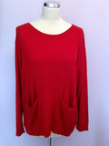 Whistles Red Oversize Jumper Size 12 - Whispers Dress Agency - Sold - 1