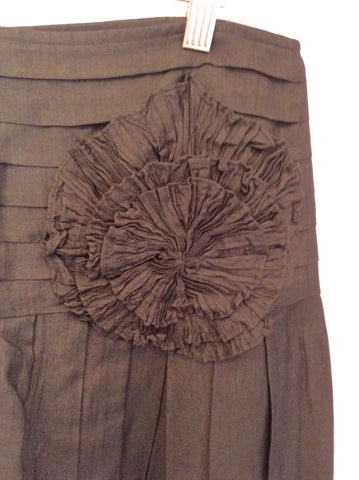 Day By Birger Et Mikkelsen Black Corsage Trim Skirt Size 38 UK 10 - Whispers Dress Agency - Womens Skirts - 2