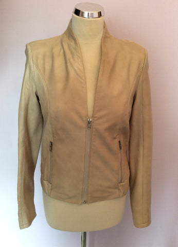 BRAND NEW REISS STONE RICHIE LEATHER JACKET SIZE 10 - Whispers Dress Agency - Womens Coats & Jackets - 1