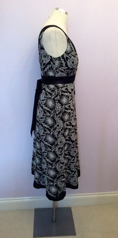 Monsoon Black & White Embroidered Floral Detail Linen Dress - Whispers Dress Agency - Womens Dresses - 3