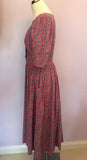 Vintage Laura Ashley Pink & Green Floral Print Cotton Dress Size 12 - Whispers Dress Agency - Sold - 3