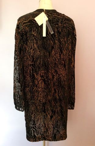 Brand New Nougat Brown & Black Print Tunic Top Size 5 UK L/XL - Whispers Dress Agency - Womens Tops - 3