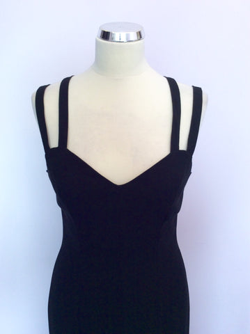 Brand New After Six By Roland Joyce Black Strappy Long Evening Dress Size 10 - Whispers Dress Agency - Womens Dresses - 2
