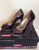 Moda In Pelle Purple Leopard Print Peeptoe Heels Size 6/39 - Whispers Dress Agency - Womens Heels - 3