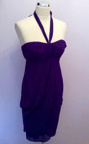 Coast Purple Silk Halterneck, Strappy, Strapless Occasion Dress Size 8 - Whispers Dress Agency - Womens Dresses - 3