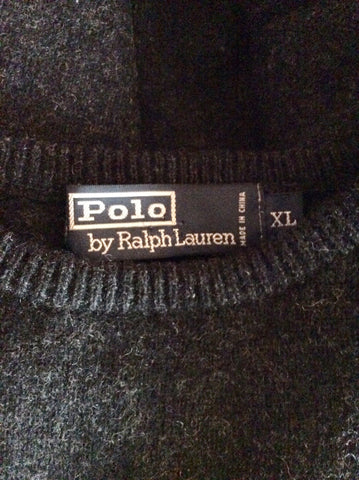 Ralph Lauren Polo Charcoal Grey Wool Jumper Size XL - Whispers Dress Agency - Sold - 2