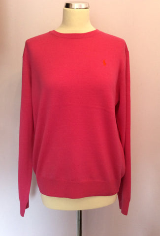 BNWT Ralph Lauren Polo Golf Belmont Pink Wool Jumper Size XL - Whispers Dress Agency - Sold - 1