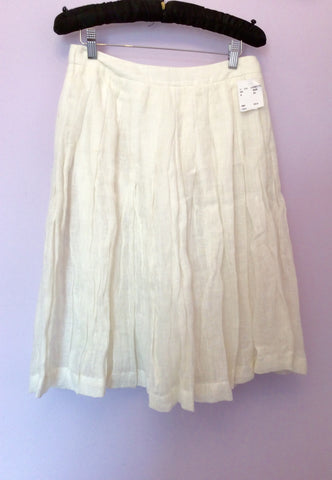 Brand New Jesire Winter White Linen Skirt Size 6 - Whispers Dress Agency - Womens Skirts - 1