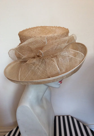 Brand New Straw Bow Trim Formal Hat - Whispers Dress Agency - Womens Formal Hats & Fascinators - 2
