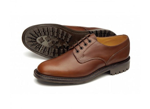 Brand New Loake Epsom Brown Waxy Leather Lace Up Shoes Size 9.5 F - Whispers Dress Agency - Sold - 5