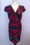 Brand New Per Una Multicoloured Belted Pencil Dress Size 16 - Whispers Dress Agency - Womens Dresses - 1