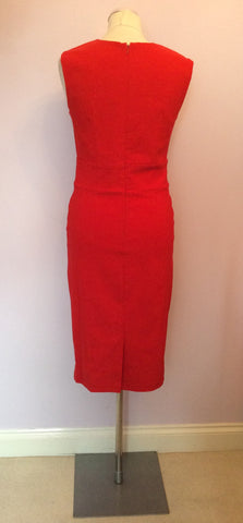 DIVA CATWALK RED PLEATED TRIM WIGGLE PENCIL DRESS SIZE XL - Whispers Dress Agency - Sold - 4
