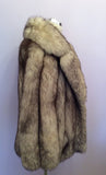Vintage Blue Fox Fur Jacket Size S/M - Whispers Dress Agency - Sold - 3