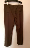 Jaeger Dark Brown Trousers Size 16 - Whispers Dress Agency - Sold - 3