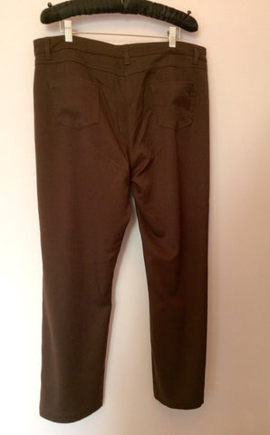 Jaeger Dark Brown Trousers Size 16 - Whispers Dress Agency - Sold - 3
