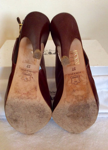 LK Bennett Brown Leather Slingback Heels Size 4/37 - Whispers Dress Agency - Womens Sandals - 6