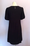 Monsoon Black Beaded Neckline Dress Size 12 - Whispers Dress Agency - Sold - 3