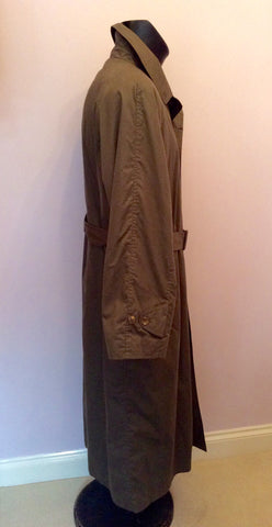 Hugo Boss Khaki Green Trench Coat Size L / XL - Whispers Dress Agency - Mens Coats & Jackets - 2