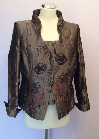 Presen De Luxe Brown Jacket, Top & Long Skirt Suit Size 14/16 - Whispers Dress Agency - Sold - 2