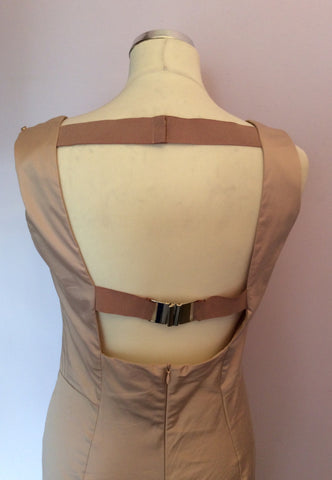 Max Mara Sportmax Blush Bow Trim Open Back Occasion Dress Size 12 - Whispers Dress Agency - Womens Dresses - 5